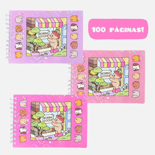 Livro De Colorir Bobbie Goods Capa Dura 100 Páginas A5 120g - Boobie Goods 100 Desenhos