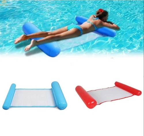 Imagen 2 de 10 de Colchón Inflable Piscina Reclinable Hamaca De Agua Flotante