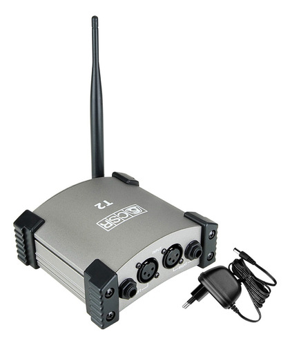 Transmissor De Áudio Wireless T2 Csr P/ Link Com Receptor R1 Cor Cinza 110v