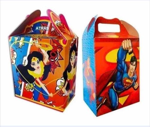 Mujer Maravilla Superman Súper Héroes 70 Cajas Dulceras