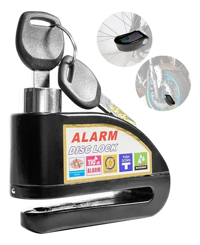 Candado Freno De Disco Con Alarma Para Moto