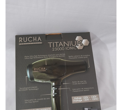 Secador De Cabello Rucha Titanium 23000 Ionic