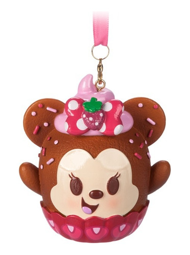 Minnie Mouse Bombon De Fresa Ornamento Colgante Disney Store