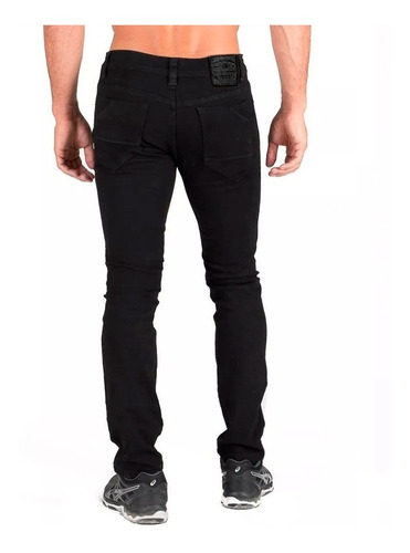 Pantalón Negro Caballero Skinny Slim Bolsa Seccionada