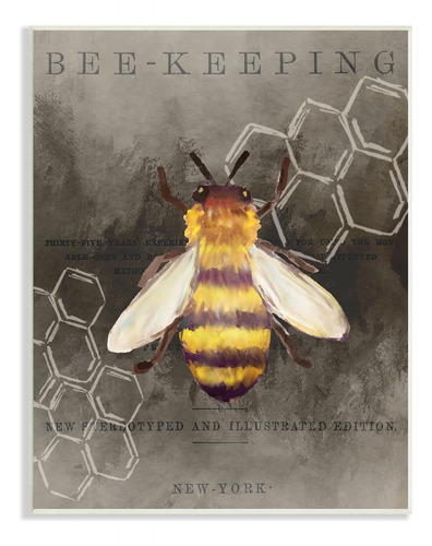 Stupell Industries Bee-keeping Placa De Pared Con Diseño De 