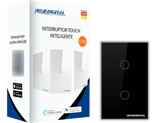 Interruptor Touch Wi-fi 02 Botões Lite-s Novadigital Tuya