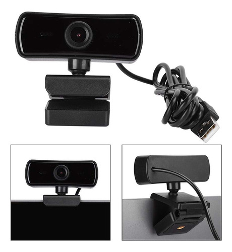 Cámara Web Usb 4k Con Micrófono Integrado Hd Negro Negro