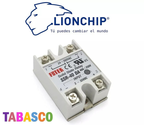 Imagen 1 de 2 de Ssr-40da Relay Relevador Estado Solido 40a Arduino Pic Avr