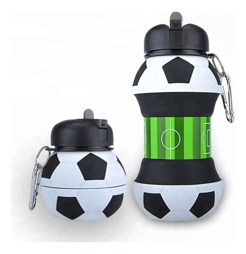 1 Botella Balon Plegable Para Agua Deporte Futbol Soccer 