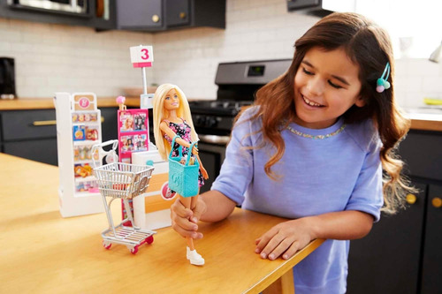 Muñeca Barbie Día De Compras Supermercado Mattel