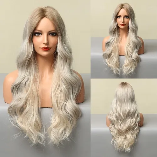comprar Pelucas Mujer Dama Larga Ondulada Cosplay Cabello Natural