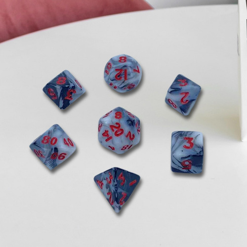Juego De Dados De Acrílico De 7 Piezas, Dados Multicolores