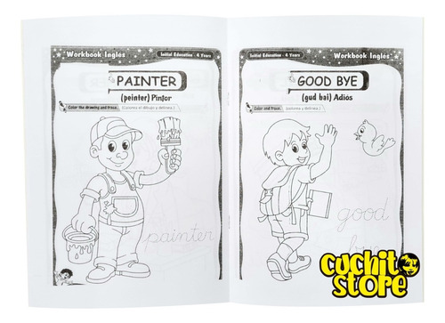 Libro Trazos En Ingles Aprendizaje Niños Workbook Traces 3