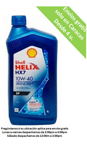 Semi Sintetico Shell Hx7 10w40 / Aceite Lubricante 1040