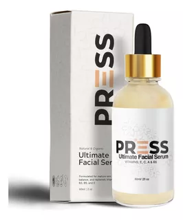 Ultimate Facial Serum, 2 Oz Vitaminas A, C, B3, B5 Y E.