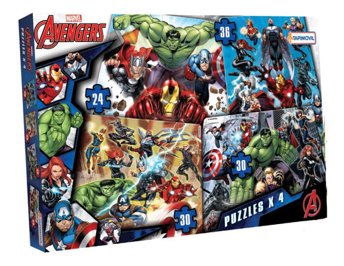 Imagen 1 de 2 de 4 Puzzles Rompecabezas Marvel Avengers 30-36 Pzs Vengadores