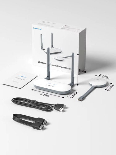 Extensor Hdmi Sem Fio Par Completo Com Transmissor Receptor