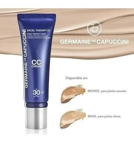 Imagen 2 de 4 de Excel Therapy O2 Cc Cream Spf30 Uva Uvb Bronze Germaine