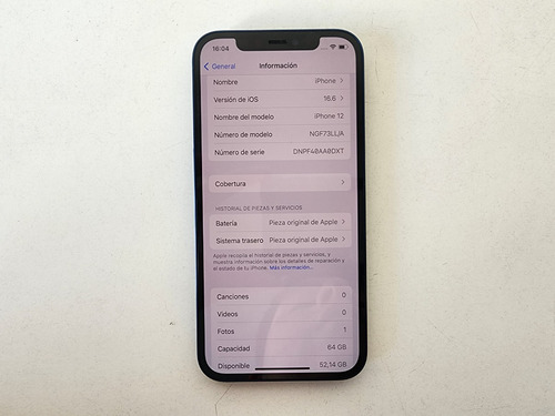 Imagen 7 de 8 de Apple iPhone 12 64 Gb Azul Bateria Al 100% Con Funda