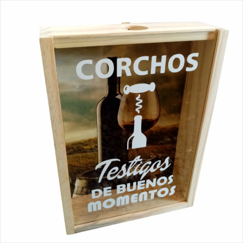 Corchera  En Madera- Corchos Testigos De Buenos Momentos 