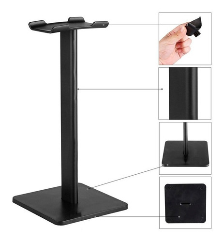 Imagen 3 de 8 de Soporte Auriculares Gamer Metalico Aluminio Base Stand