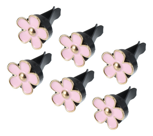 Clips Forma Flor Coche Para Decoracion Salida Aire Clip Rosa