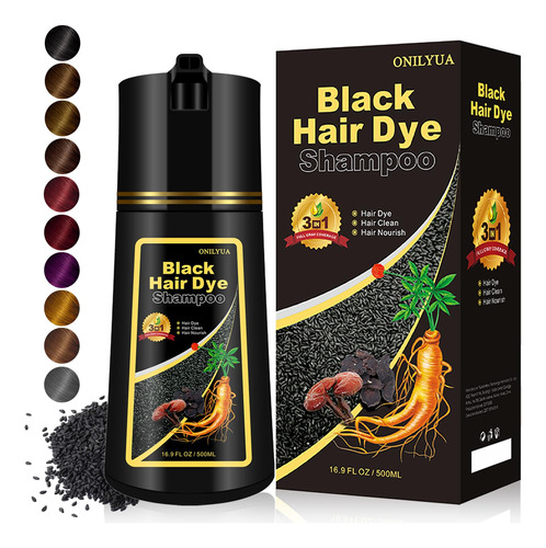 Black Hair Shampoo 3 En 1, C - 7350718:mL a $156990