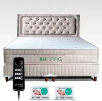 Comprar Cama Box King Colchão Magnético Massageador D33 + Base Box