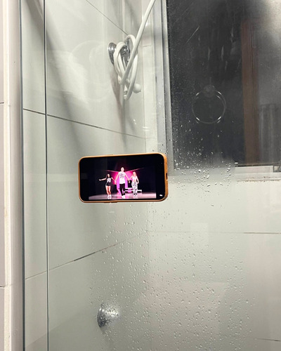 Funda genérica con ventosa para iPhone, soporte con ventosa blanca con diseño liso de 1 unidad