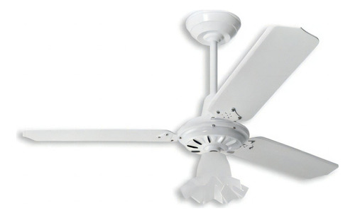 Ventilador De Teto Loren Sid Tulipa Branco Pás Brancas