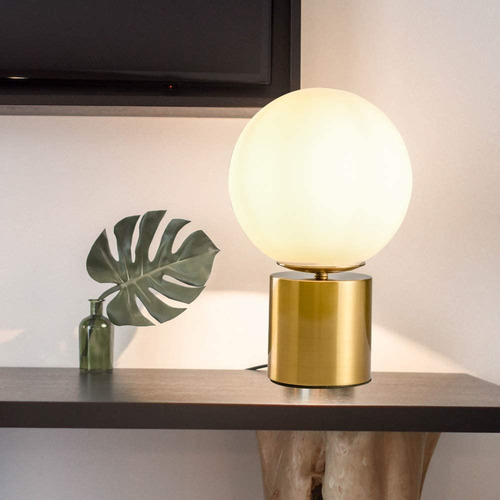 Lámpara De Mesa Sottae Modern Gold Globe Vintage Mid Century