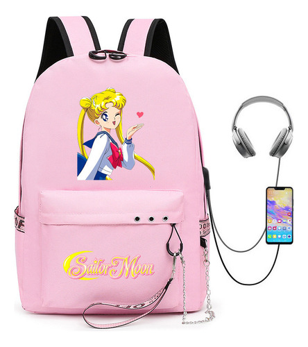 Mochila Casual Estudiante American Girl Soldier Sailor Moon