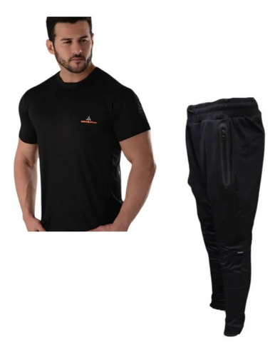 Remera Deportiva Hombre Ng + Pantalón Chupín Bolsillo Engoma