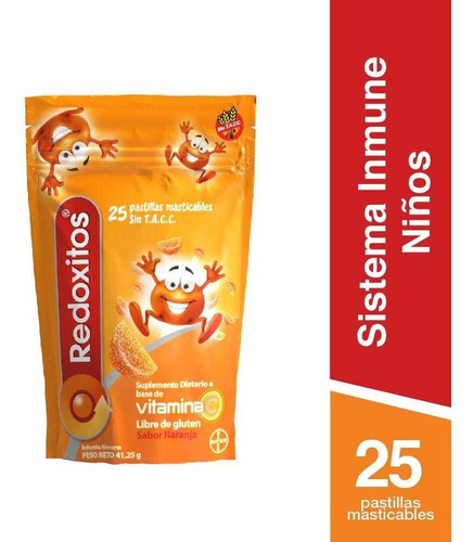 Suplemento Vitamínico  Masticables Naranja X 25 Cm Redoxito