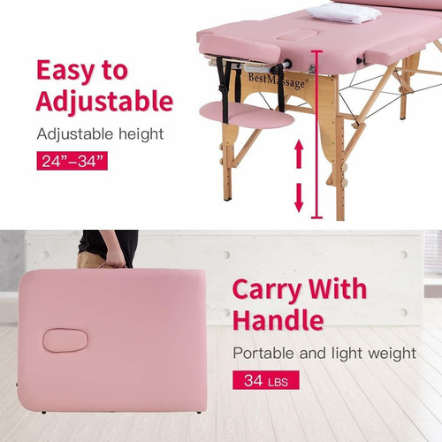Masaje Portátil Mesa De Cama De Masaje Spa Cama De 2 Veces E