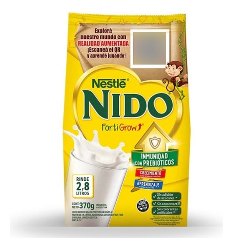 Nestlé Nido Fortigrow X370g Packx3 Fórmula Infantil Softpack Sin Sabor