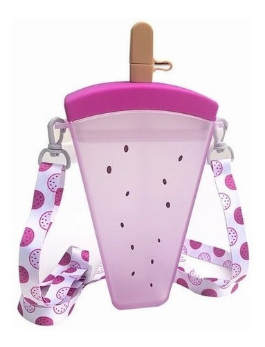 Botella Agua Forma Paleta Crossbody Cantimplora Con Correa