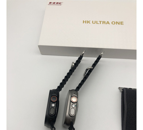Smartwatch Hk Ultra One 4g 2gb-32gb Playstore/whatsapp/tikto Caixa Prateado Pulseira Branco/ Rajada Bisel Prateado Desenho Da Pulseira Ocean/nylon