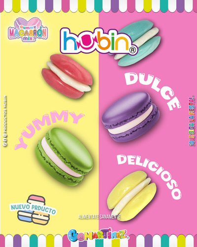 Hubin Gomitas Macarrones Gummy Jelly 50 Pzas