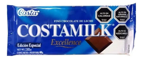 Chocolate Costamilk Excellence 80gr