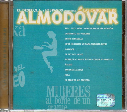 Las Canciones De Almodovar - Cd Original 