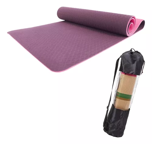 Mat Yoga 6 Mm Colchoneta Importada Antideslizante + Bolso