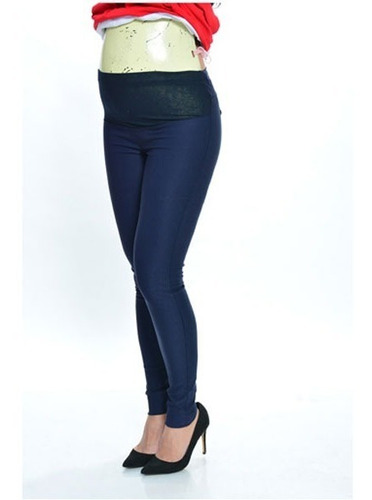 Pantalon Maternidad Mezclilla Doble Strech C/ Ajustador 617c