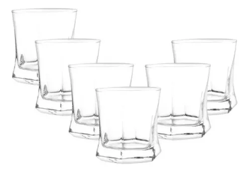 Set 6 Vasos Vivaldi Tragos Cortos Cristar 247ml