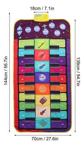 Tapete De Teclado Musical Duet Para Crianças, Grande