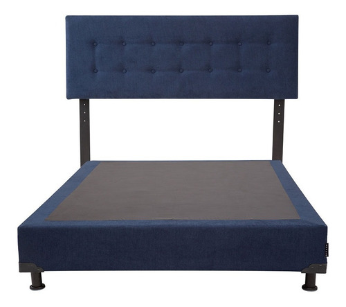 Cabecera King Size Dicasa Bilbao + Box Bless Azul Marino
