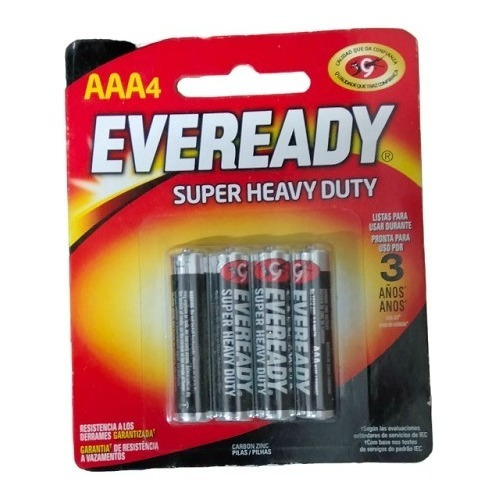 Blister 4 Pilas Aaa Zinc Carbón 1.5v Baterías Eveready