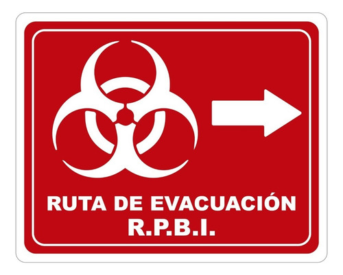 Señalamientos A Seguridad Protección Civil Calibre 40 Color Ruta Evacuación Rpbi Derecha
