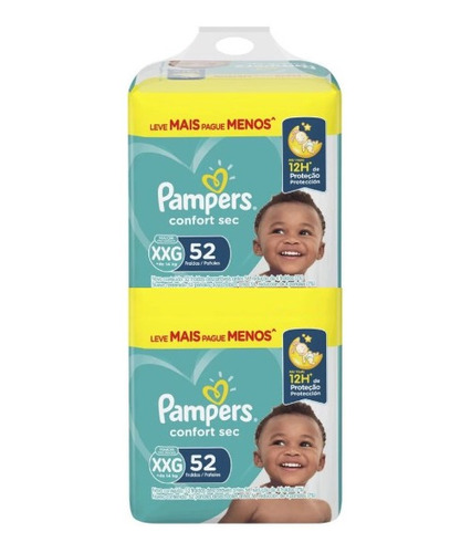 Pañales Pampers Confort Sec Talle Xxg 104 Uds.
