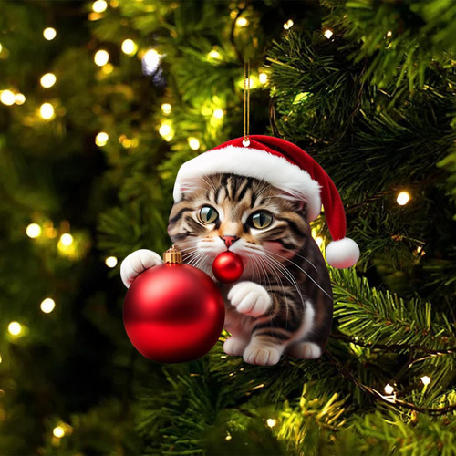 4 Paquete De 2-6 Decoraciones Navideñas Para Gatos 4 Piezas